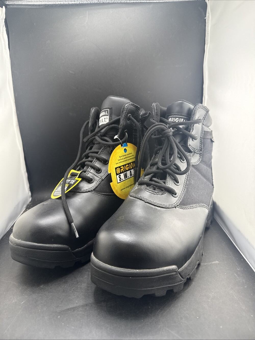 Original SWAT 116101 Safety Toe EH Tactical Boots Men’s 10.5W Black NWT